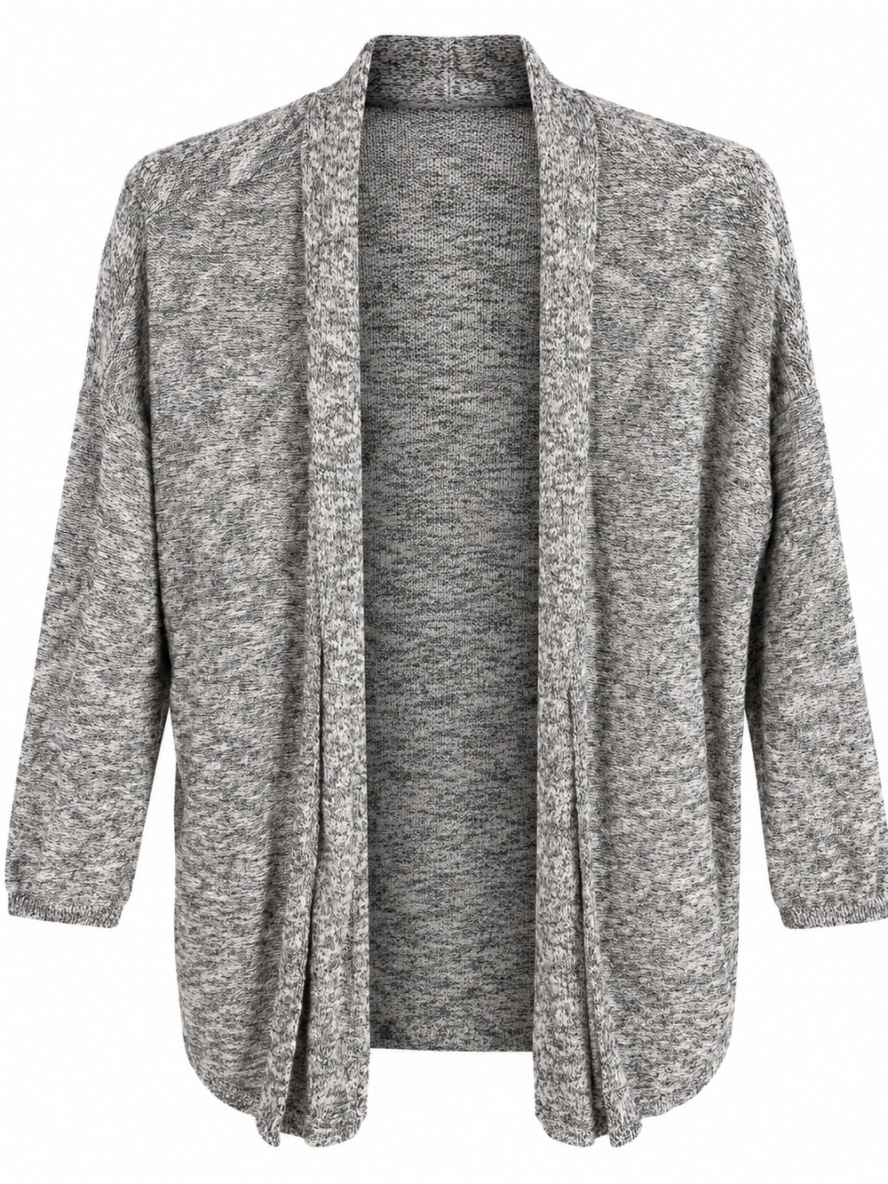 Open-Front Heather Gray Women's Cardigan Sweater